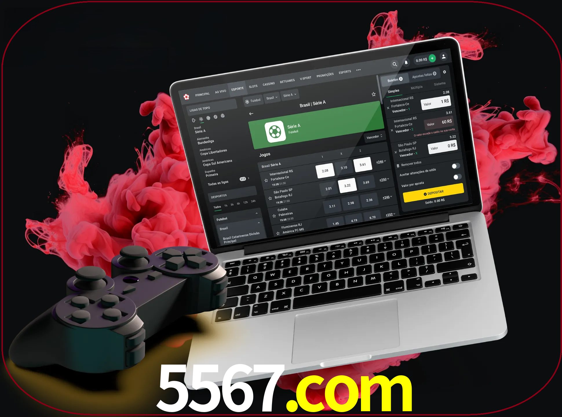 Visite a secção especial de jogos de vídeo em 5567 para descobrir em que jogos pode apostar e ganhar muito dinheiro.